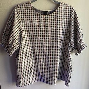 Ann Taylor Houndstooth Blouse